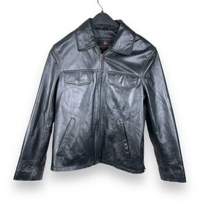 Vintage 90s Luis Alvear Black Leather Jacket Womens Size Small Vampire Diaries